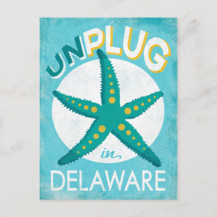 Carte Postale Débrancher dans Delaware Starfish Beach Nautique