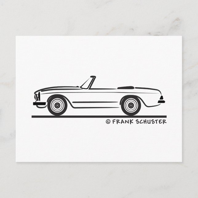 Carte Postale Décapotable de Mercedes (Devant)