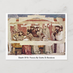 Carte Postale Décès De Saint François Par Giotto Di Bondone