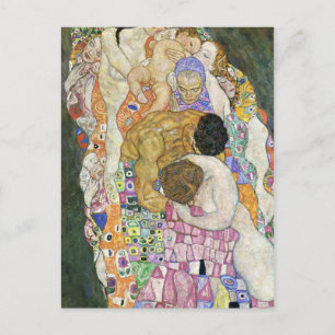 Carte Postale Décès et vie par Gustav Klimt