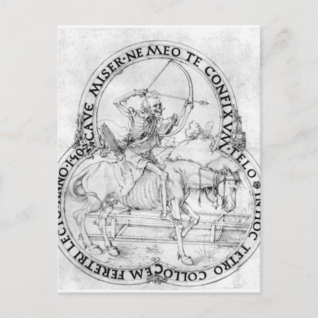 Carte Postale Décès final du cheval par Albrecht Durer (Devant)