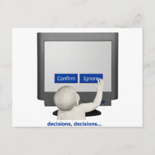 Carte Postale Décisions, décisions...