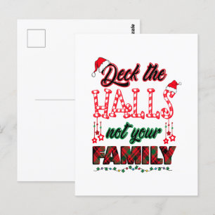 Carte Postale Deck Les Halls Pas Votre Famille