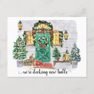 Carte Postale Deck New Halls Holiday Moving Faire-part