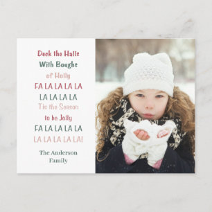 Carte Postale Deck The Halls Vacances de Noël