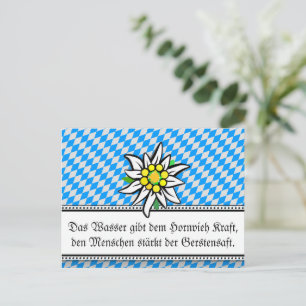 Carte Postale Déclaration bavaroise moderne sur la bière