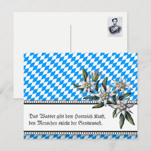 Carte Postale Déclaration bavaroise moderne sur la bière