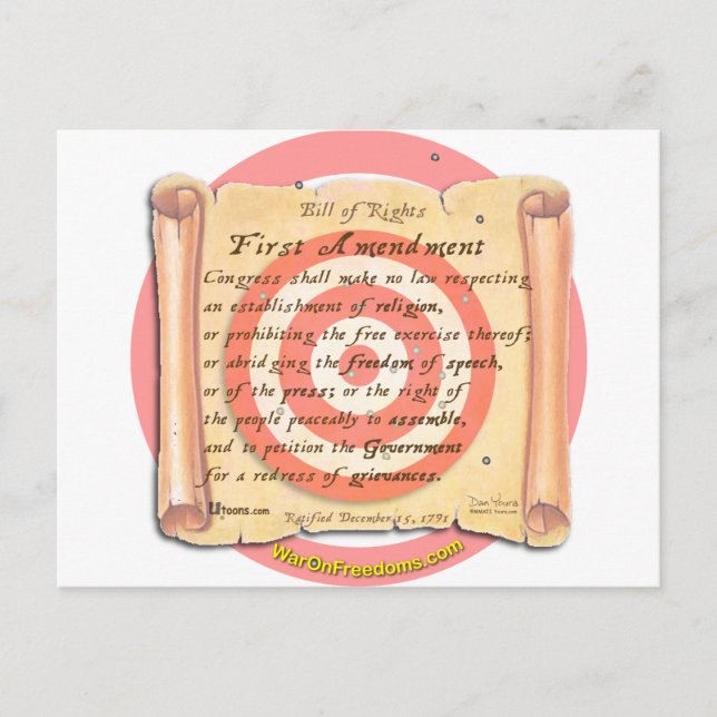 Carte Postale Déclaration des droits (Devant)