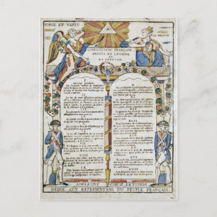 Carte Postale Déclaration des droits de l'homme et du citoyen