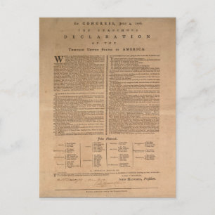 Carte Postale Déclaration d'indépendance
