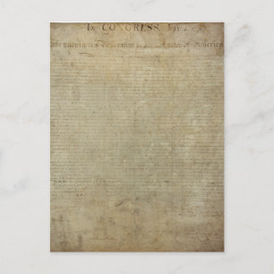 Carte Postale Déclaration d'indépendance originale