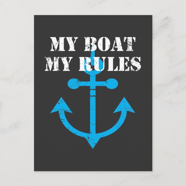Carte Postale Déclaration du capitaine de bateau Humour de navig (Devant)