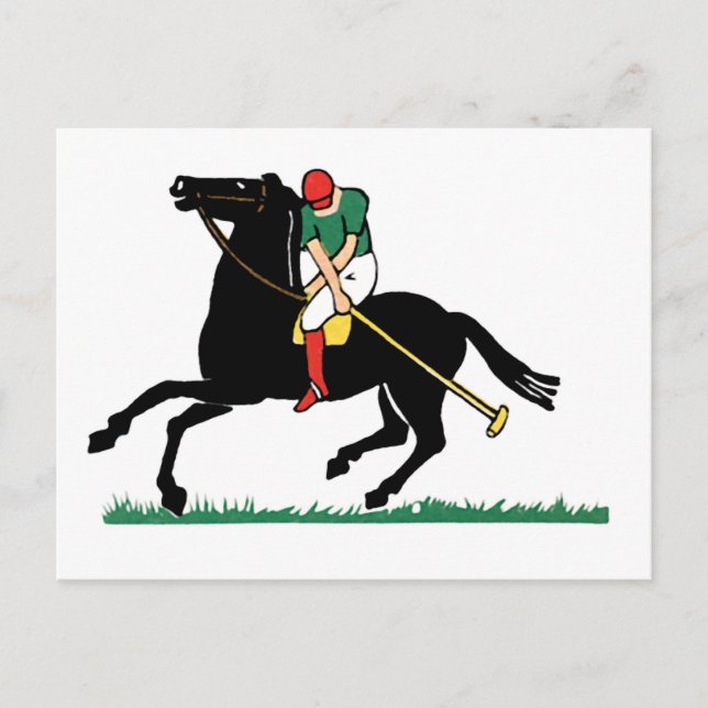 Carte Postale Déco Horse Polo (Devant)