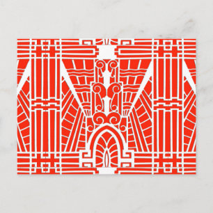 Carte Postale Déco Motif architecturale, Mandarin Orange