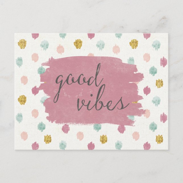 Carte Postale Deco mou IV | Good Vibes (Devant)