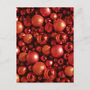 Carte Postale Décor de Noël Baubles rouges