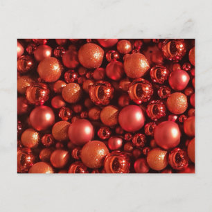 Carte Postale Décor de Noël Baubles rouges