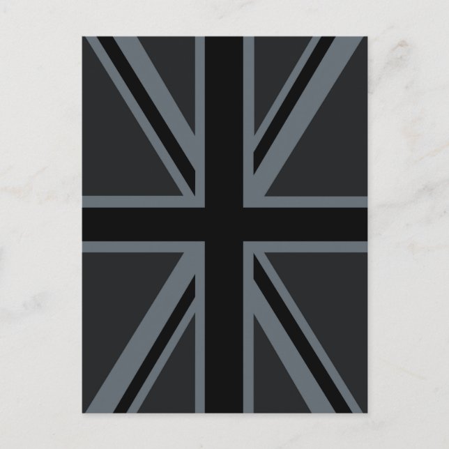 Carte Postale Décor noir Union Jack British (Devant)