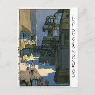 Carte Postale Décor oriental cool Yoshida aquarelle art