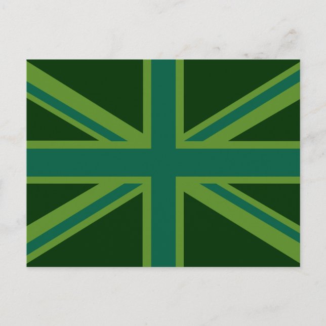 Carte Postale Décor turquoise vert Royaume-Uni Union Jack (Devant)