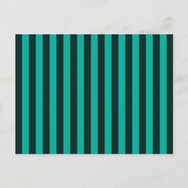 Carte Postale Décor Turquoise Vertical Stripes (Devant)