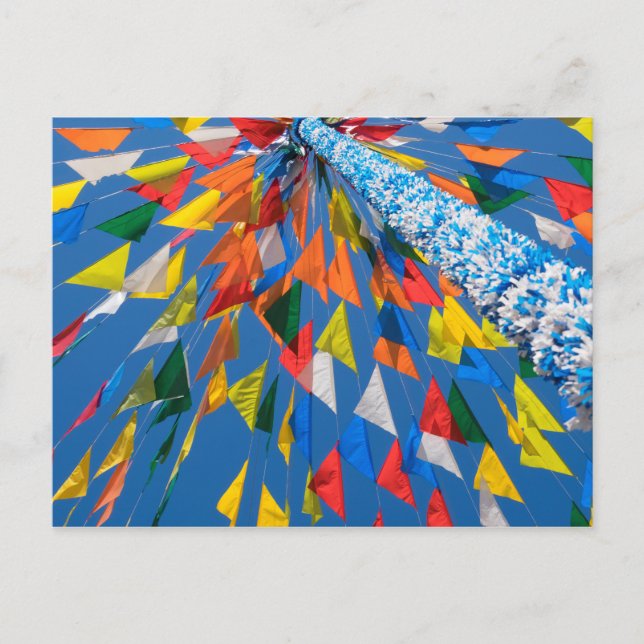 Carte Postale Décoration du drapeau triangle (Devant)