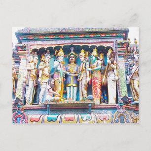 Carte Postale Décoration du temple hindou, vie hindoue
