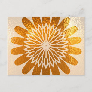 Carte Postale Décoration Golden Sunflower ART