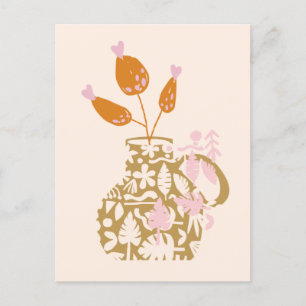 Carte Postale Découper les Feuilles #illustration #digitalart