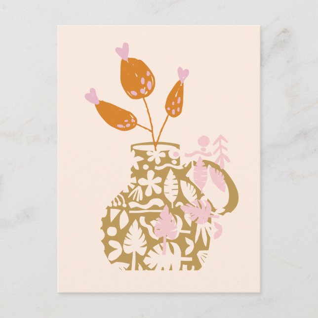 Carte Postale Découper les Feuilles #illustration #digitalart (Devant)