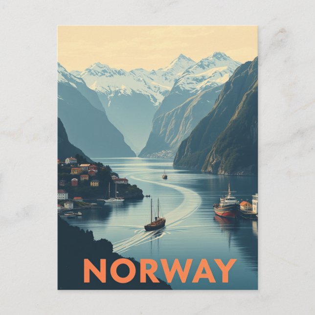 Carte Postale Découvrez la beauté Pittoresque de Norvège Travel (Devant)