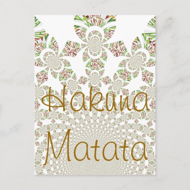 Carte Postale Découvrez la magie de Hakuna Matata Customisé (Devant)