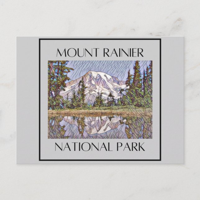 Carte Postale Découvrez le mont Rainier (Devant)