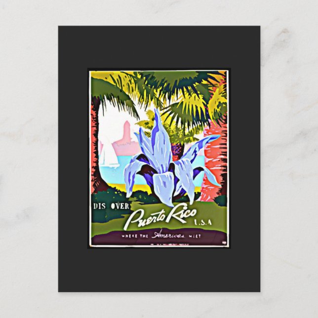 Carte Postale Découvrez Porto Rico (Devant)