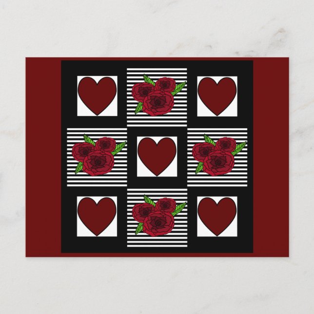 Carte postale d'édredon de coeur (Devant)