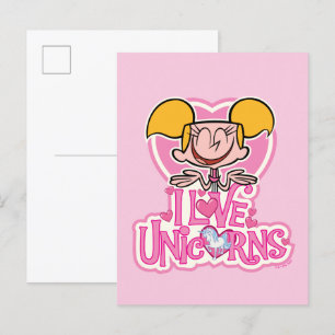 Carte Postale Dee Dee - I Love Unicorns