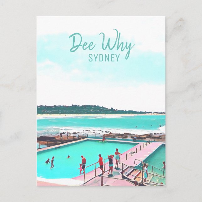Carte Postale Dee Pourquoi les plages du nord sydney (Devant)