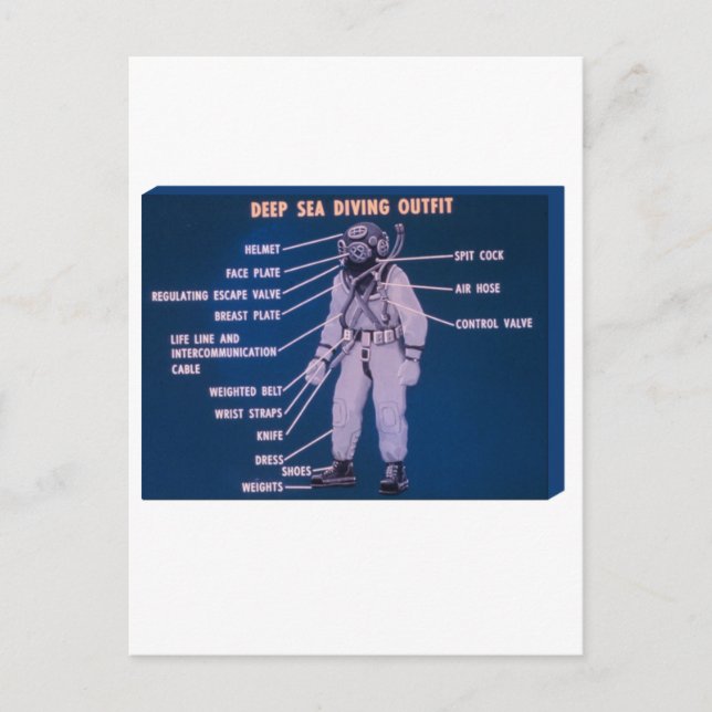 Carte Postale Deep Sea Diving (Devant)