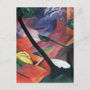 Carte Postale Deer in the Forest II par Franz Marc; Reh im Walde