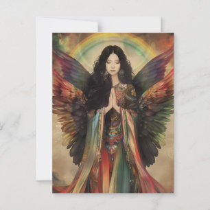 Carte Postale Déesse arc-en-ciel Iris Mythologie grecque Art boh