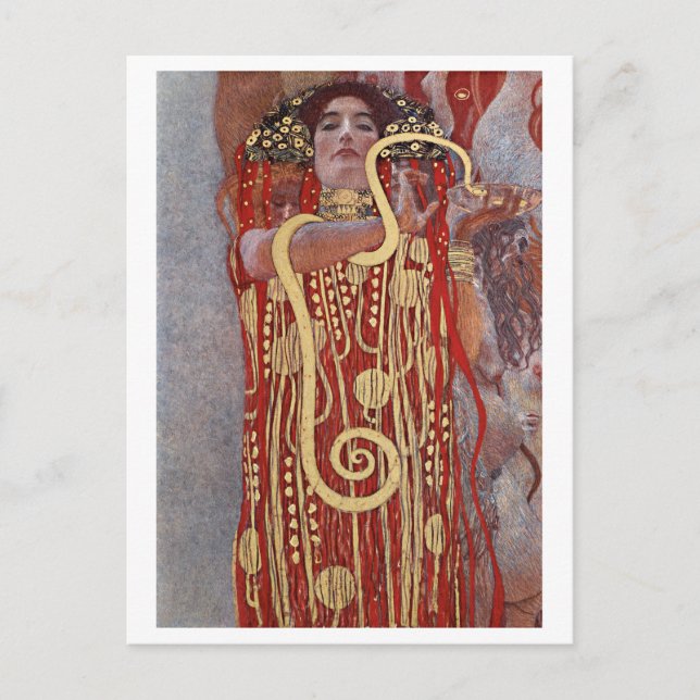 Carte Postale Déesse de la Santé, Hygiéie (Salus), Gustav Klimt (Devant)