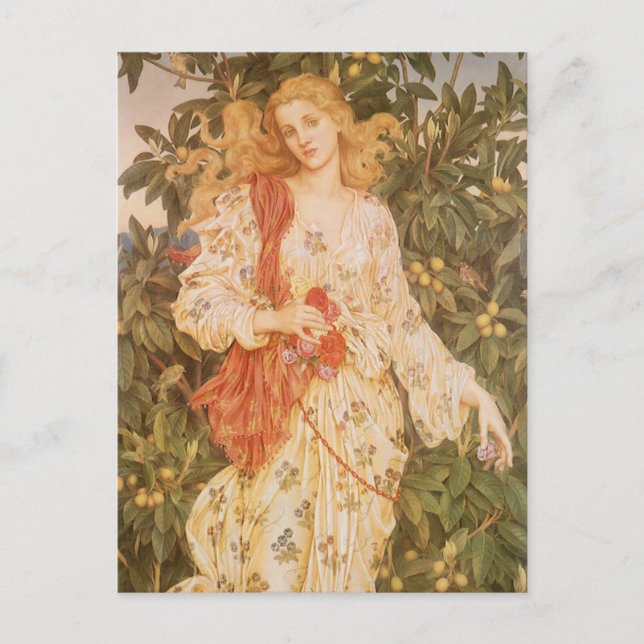 Carte Postale Déesse des fleurs, Flora de Morgan (Devant)