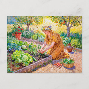 Carte Postale Déesse grecque Déméter Récolte Jardin