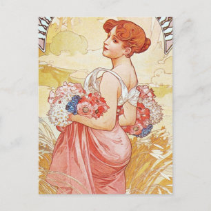 Carte Postale Déesse printanière florale