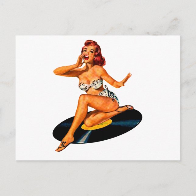 Carte Postale Déesse Rockabilly (Devant)