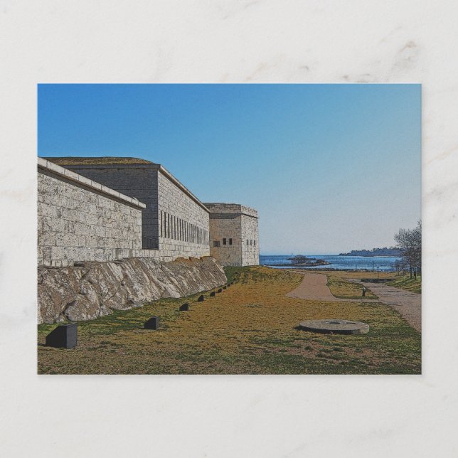 Carte Postale "Défendre le nouveau Londres"- Fort Trumbull, New  (Devant)