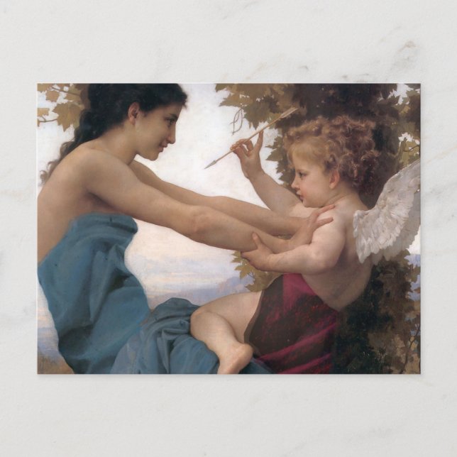 Carte Postale Défendre un coeur contre Eros Bougereau (Devant)