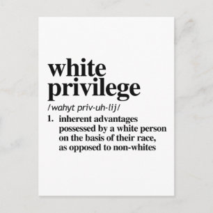 Carte Postale Définition de privilège blanc