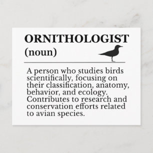 Carte Postale Définition d'ornithologue - Vogelkunde (Observatio