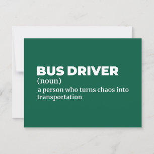 Carte Postale Définition drôle de chauffeur de transport en comm